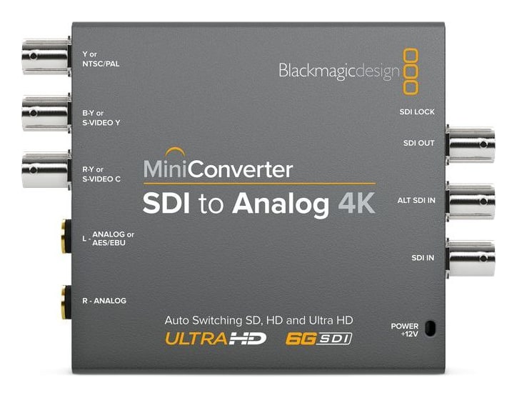 Mini Converter SDI to Analog 4K – Komponentné, S-Video aj kompozitné