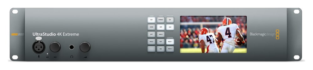 Blackmagic Design UltraStudio 4K Extreme 3 – Čelný panel s LCD a tlačidlami