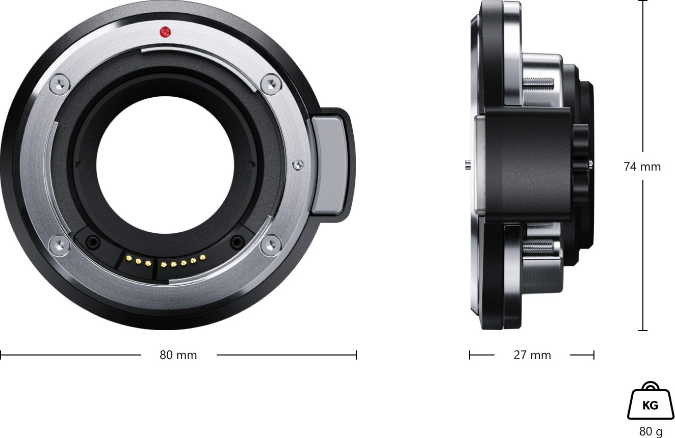 Blackmagic Design URSA Mini Pro EF Mount – Rozmery a hmotnosť